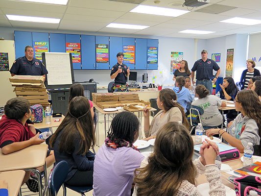"Good Deed" project brings TFD and Suffern Middle School students together