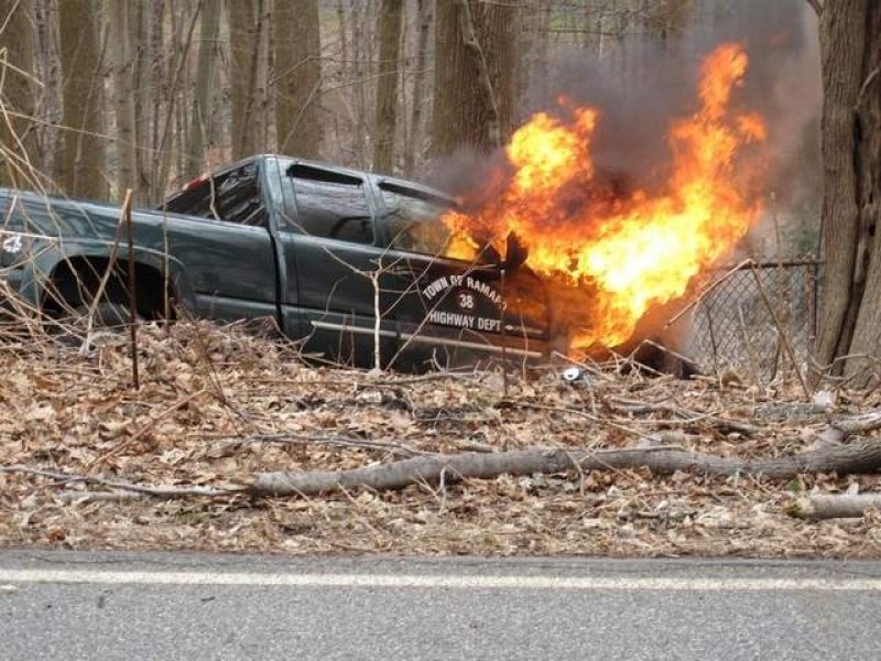 Tallman Fire Department Extinguishes Town Truck Fire