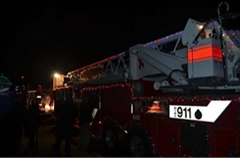 Tallman Fire Department Wins First Prize for Best Lighted Ladder Truck at the Wallington Parade