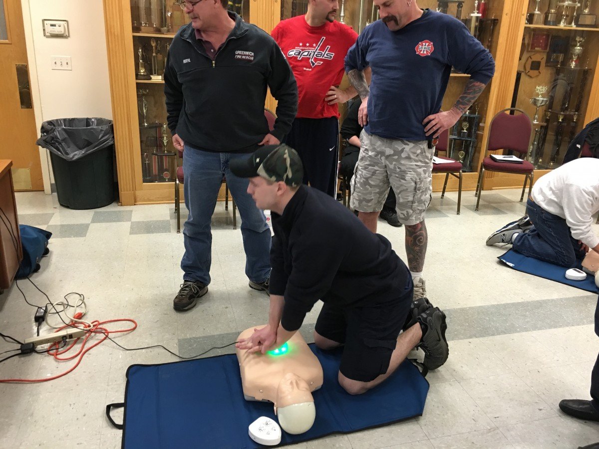 Tallman Firefighters annual re-certification CPR Training