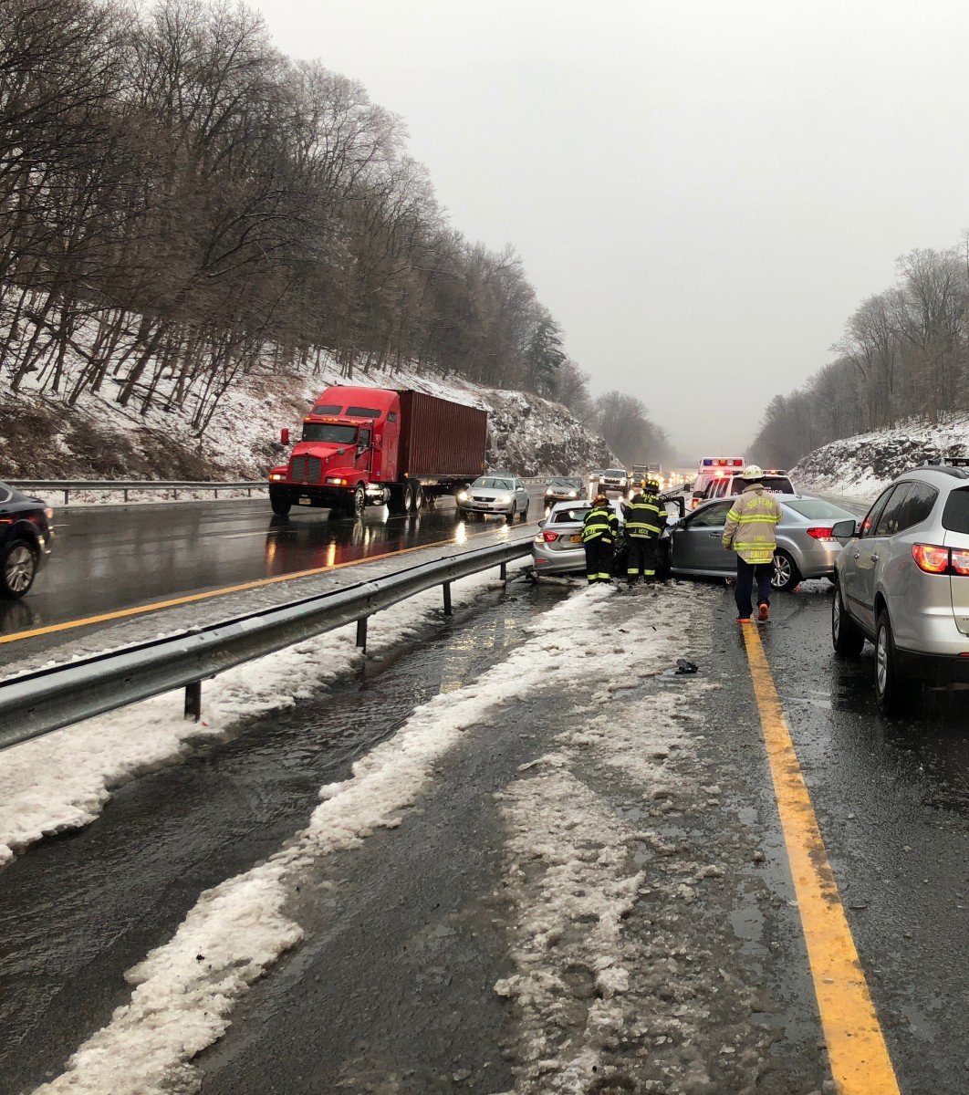 Tallman responds to multiple vehicle accidents due to weather