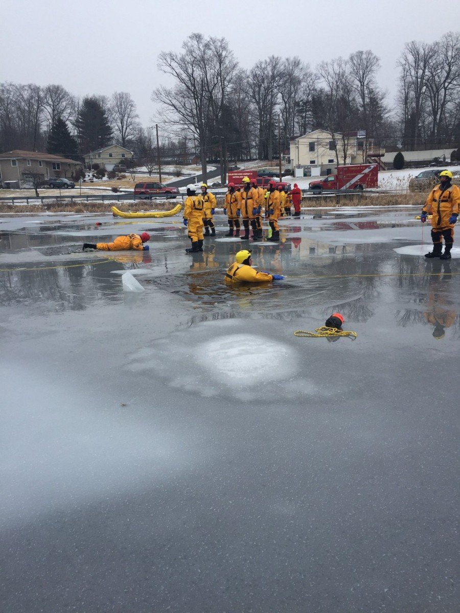 Tallman trains on Ice Rescue with NY State Division of Homeland Security